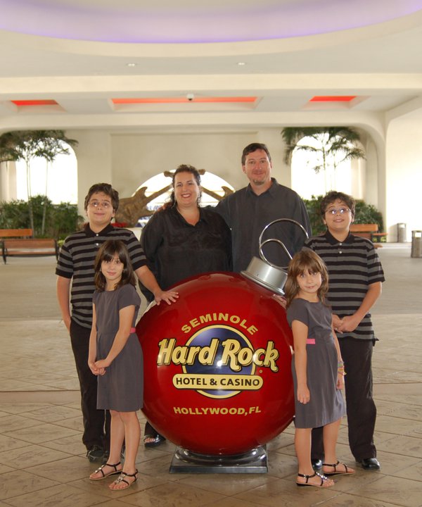 Hall family at the Hard Rock, Ft. Lauderdale, FL